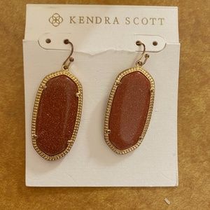 Kendra Scott Elle Gold Earrings - Goldstone